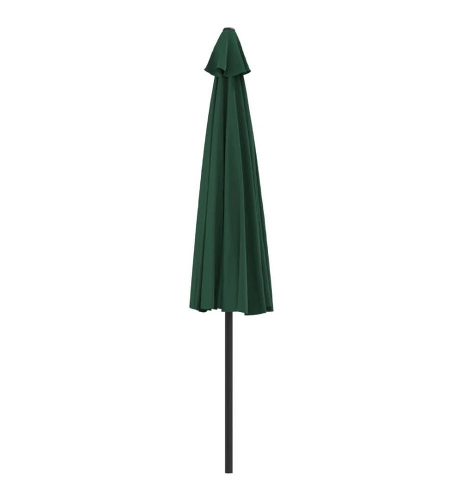Balkon-Sonnenschirm mit Alu-Mast Grün 300x155 cm Halbrund
