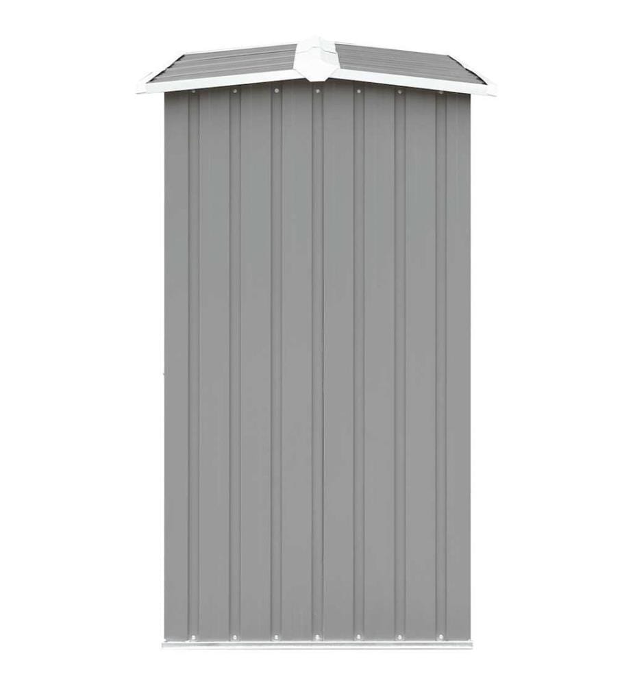 Abri de stockage de bois Acier galvanisé 172x91x154 cm Gris