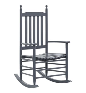 Chaise à bascule avec siège incurvé Gris Bois de peuplier