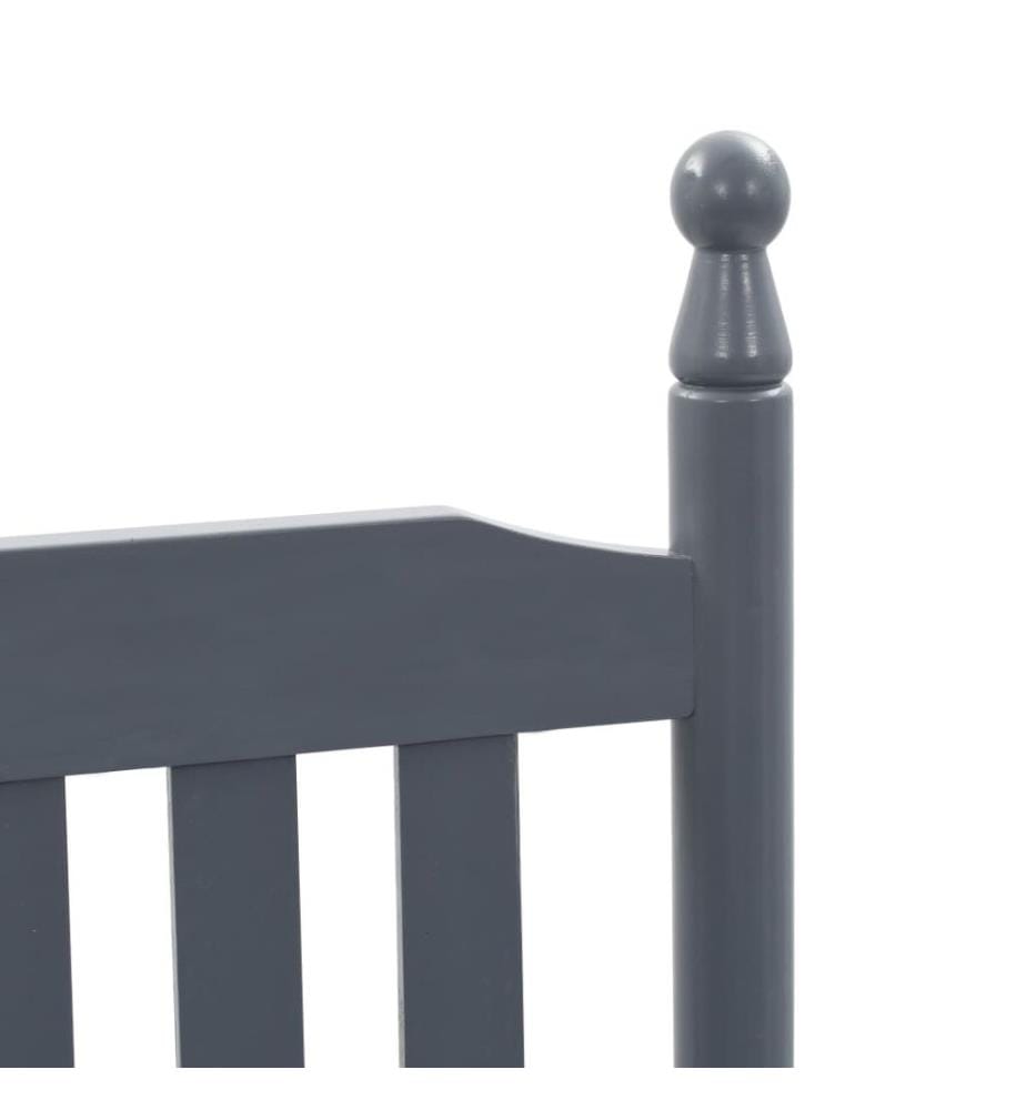 Chaise à bascule avec siège incurvé Gris Bois de peuplier