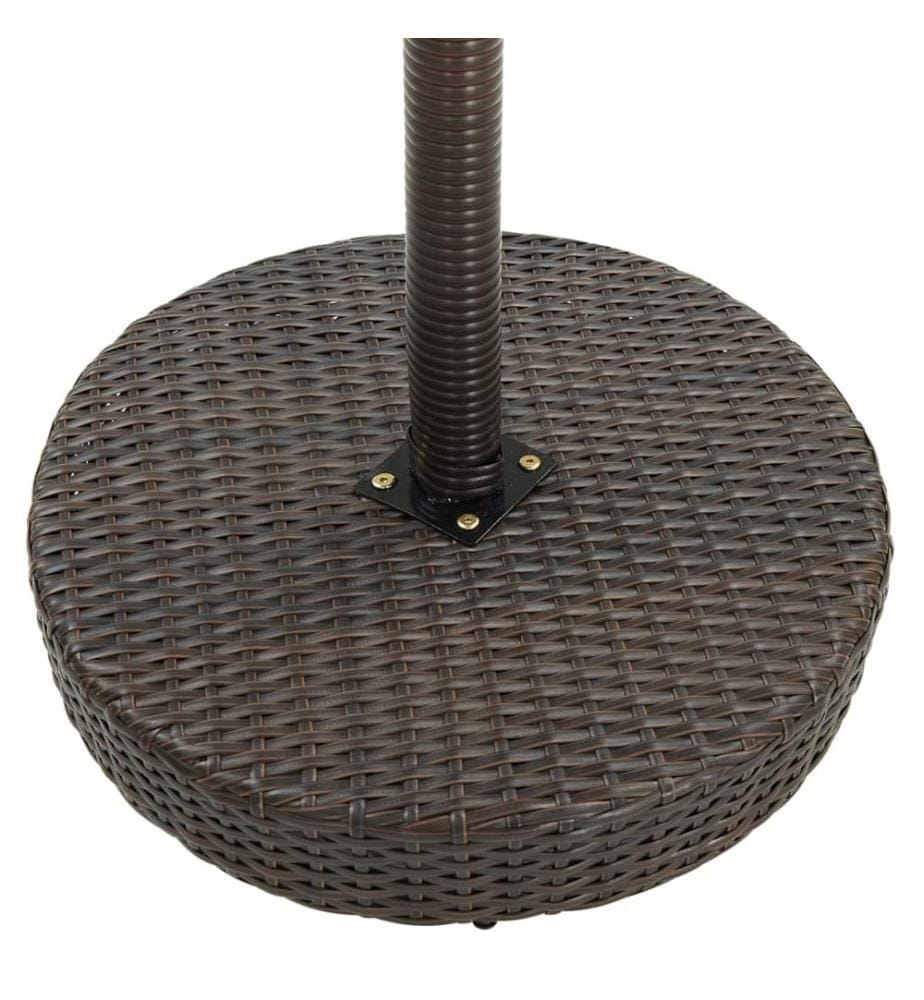 Gartentisch Braun 75,5x106 cm Poly Rattan