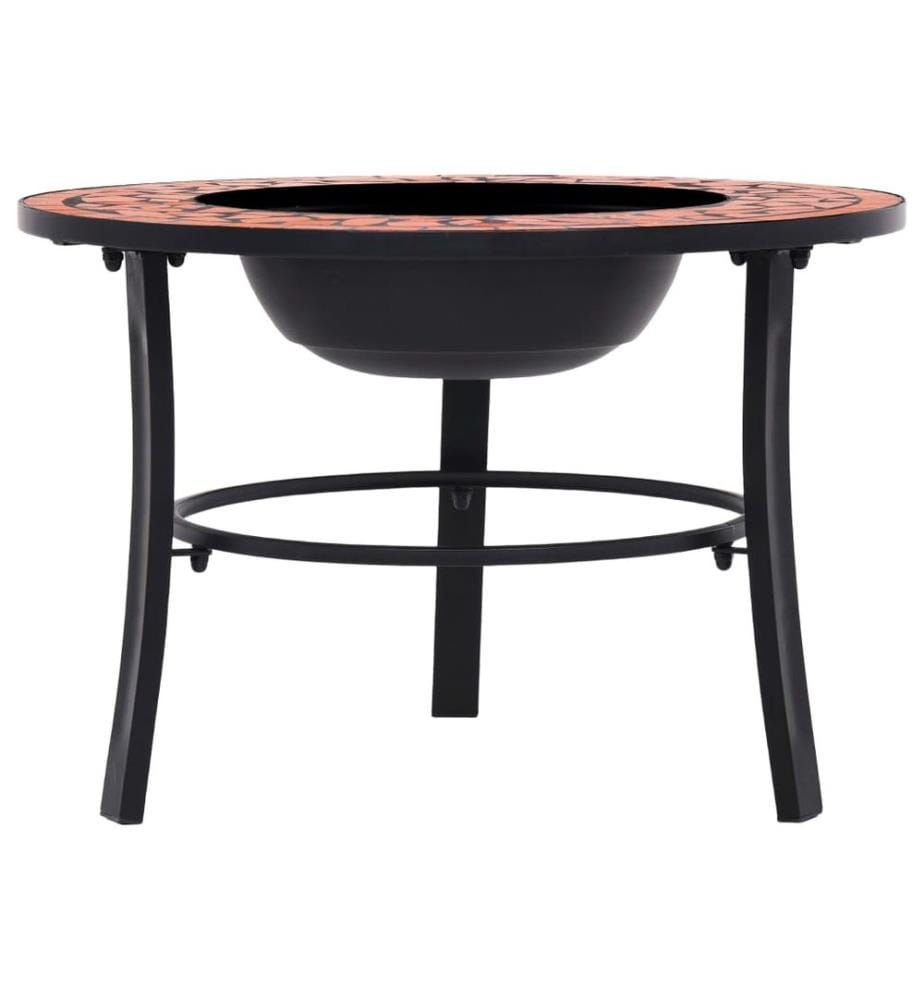Feuerstelle Mosaik Keramik Terracotta 68 cm