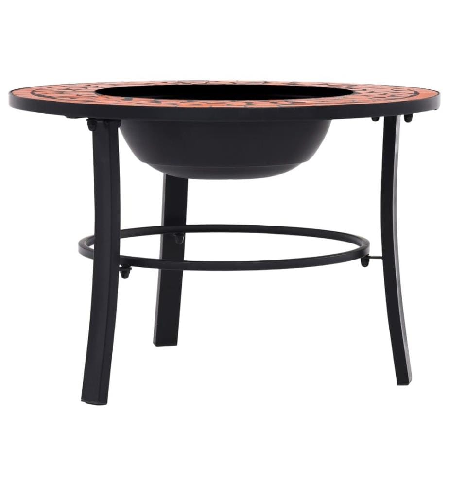 Feuerstelle Mosaik Keramik Terracotta 68 cm