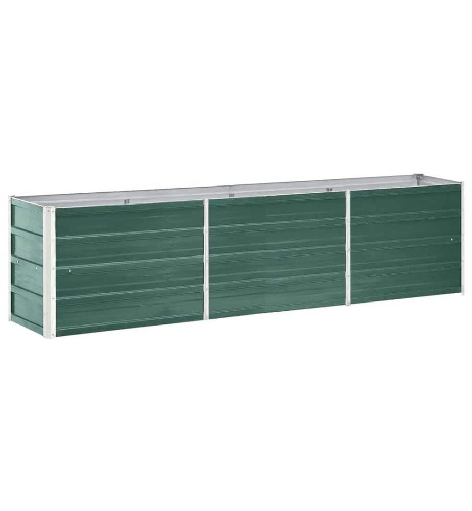 Garten-Hochbeet Verzinkter Stahl 240×40×45 cm Grün