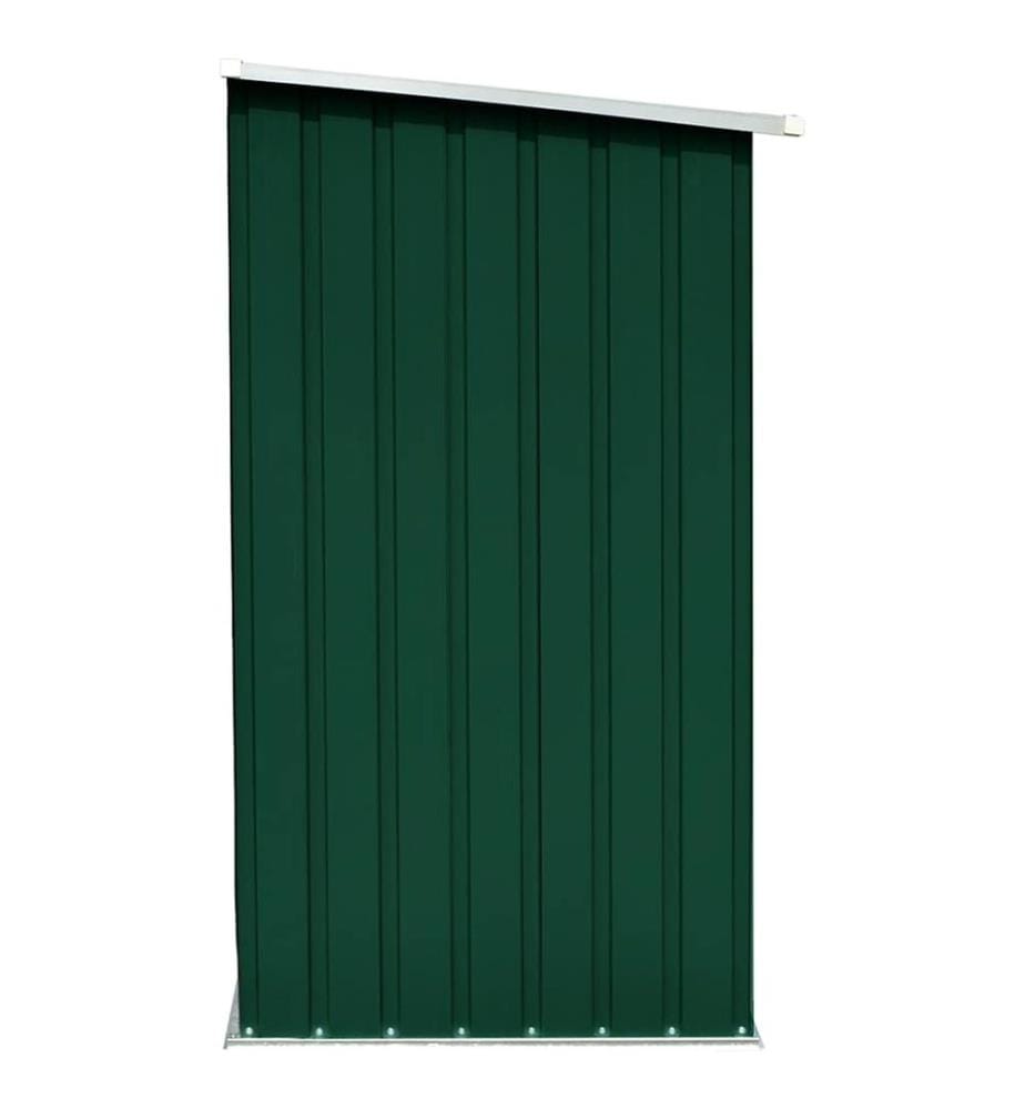 Abri de stockage de bois Acier galvanisé 163x83x154 cm Vert