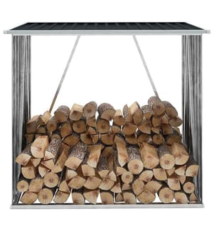 Brennholzlager Verzinkter Stahl 163 x 83 x 154 cm Anthrazit