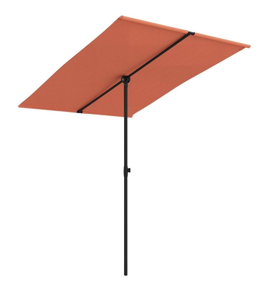 Parasol de jardin avec mât en aluminium 2x1,5 m Terre cuite