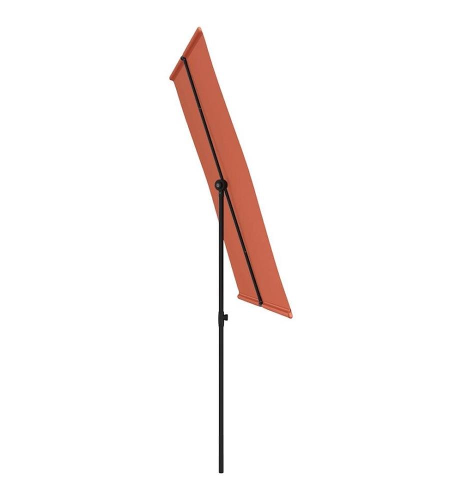 Parasol de jardin avec mât en aluminium 2x1,5 m Terre cuite