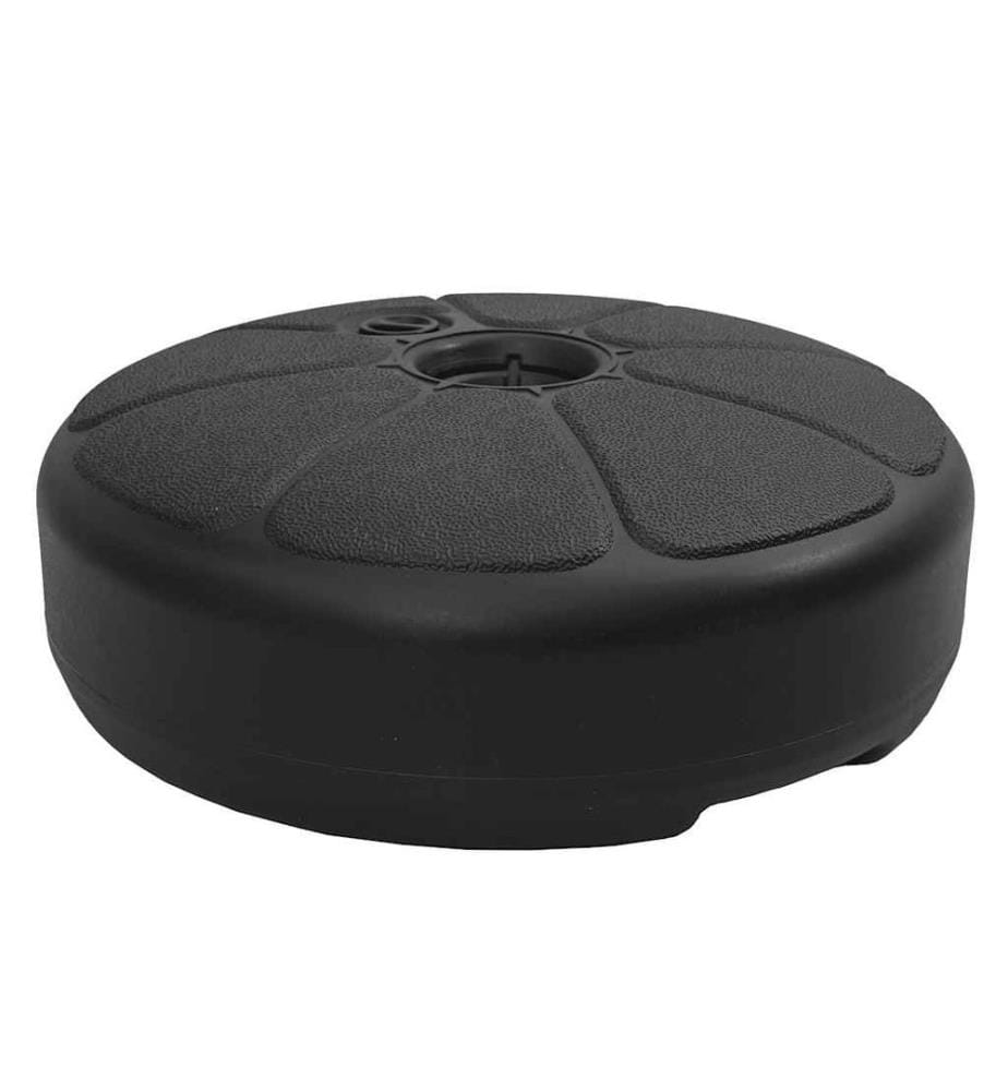 Socle de parasol Rempli de sable/d'eau 15 L Noir