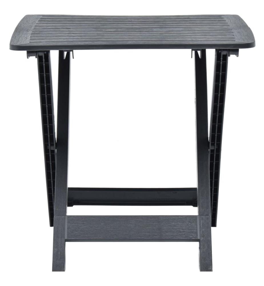 Gartentisch Klappbar Anthrazit 79x72x70 cm Kunststoff