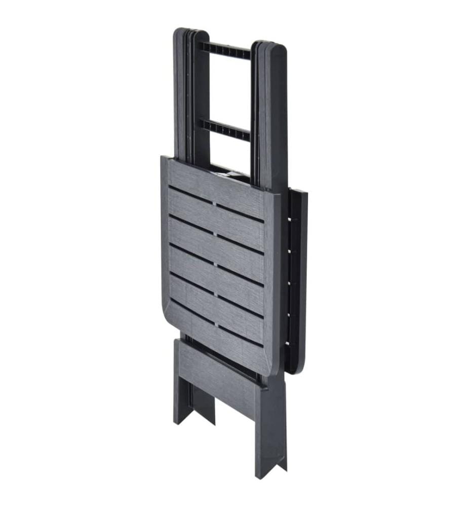 Gartentisch Klappbar Anthrazit 79x72x70 cm Kunststoff