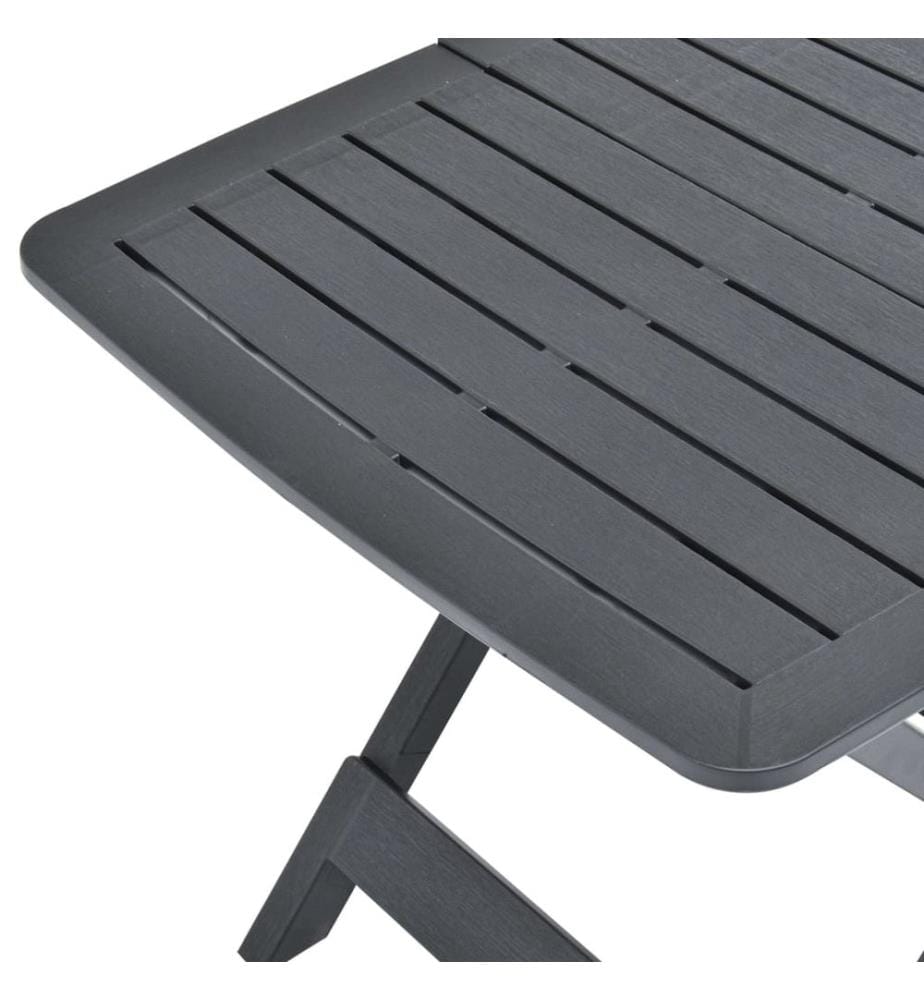 Gartentisch Klappbar Anthrazit 79x72x70 cm Kunststoff