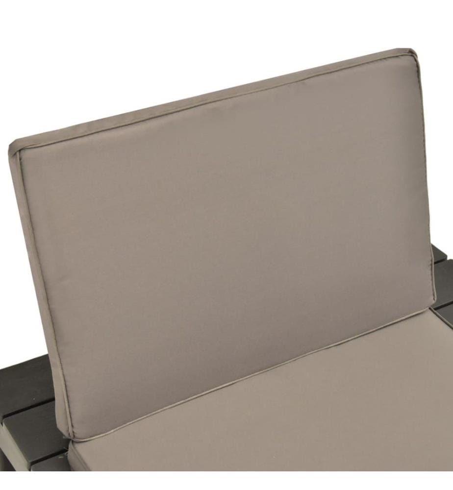Chaise de salon de jardin avec coussin Plastique Anthracite