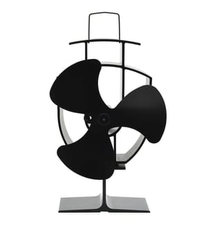 Ofenventilator Wärmebetrieben 3 Blätter Schwarz