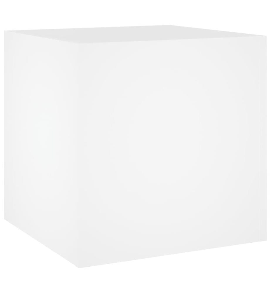 Pflanzgefäss Weiss 40x40x40 cm Holzwerkstoff