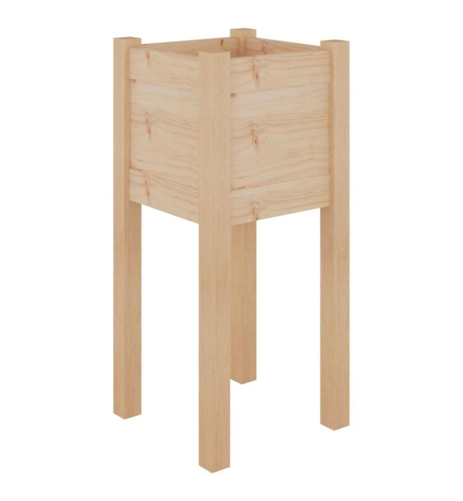 Jardinières d'extérieur 2 pcs 31x31x70 cm bois de pin massif