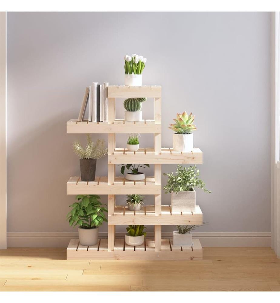 Support à plantes 85x25x109,5 cm Bois massif de pin