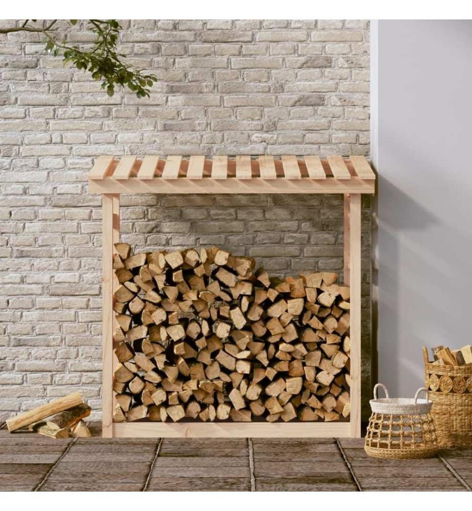 Kaminholzregal 108x64,5x110 cm Massivholz Kiefer