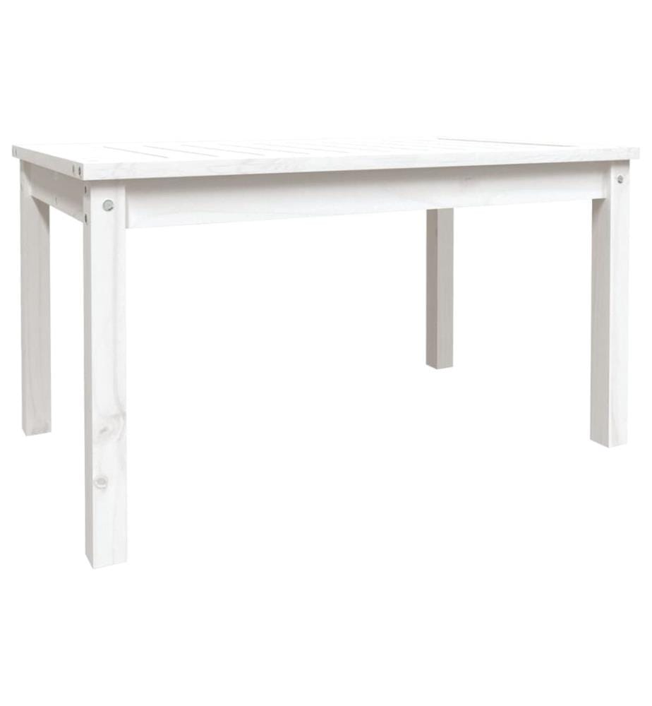 Gartentisch Weiss 82,5x50,5x45 cm Massivholz Kiefer