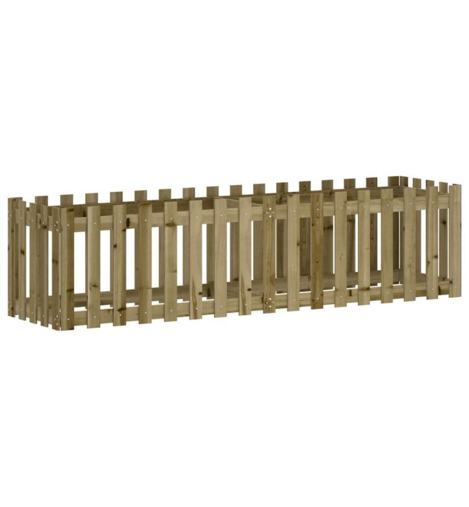 Hochbeet Lattenzaun-Design 200x50x50 cm Kiefernholz Imprägniert