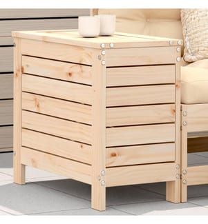Repose-pied de jardin 62x31,5x52 cm bois de pin massif