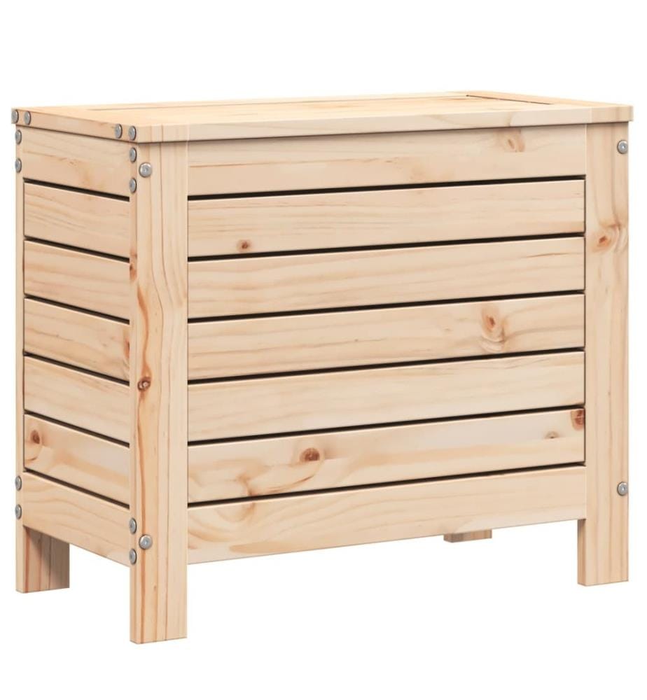 Repose-pied de jardin 62x31,5x52 cm bois de pin massif