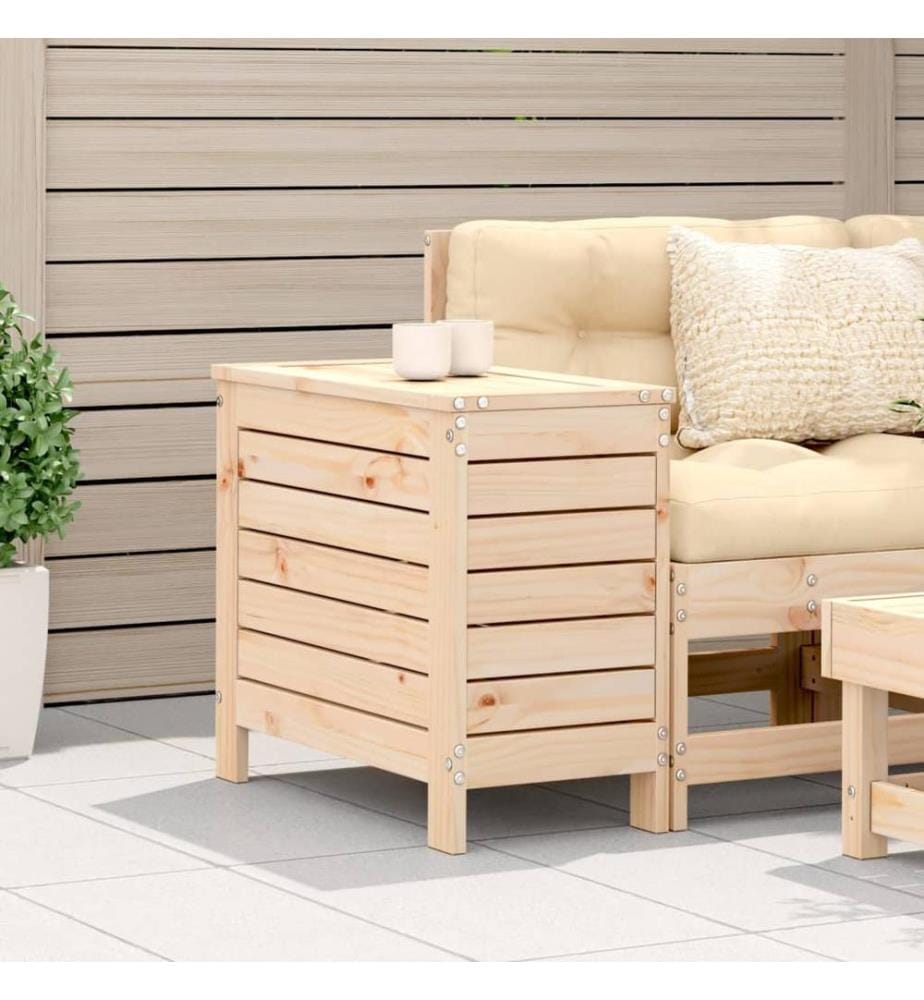 Repose-pied de jardin 62x31,5x52 cm bois de pin massif