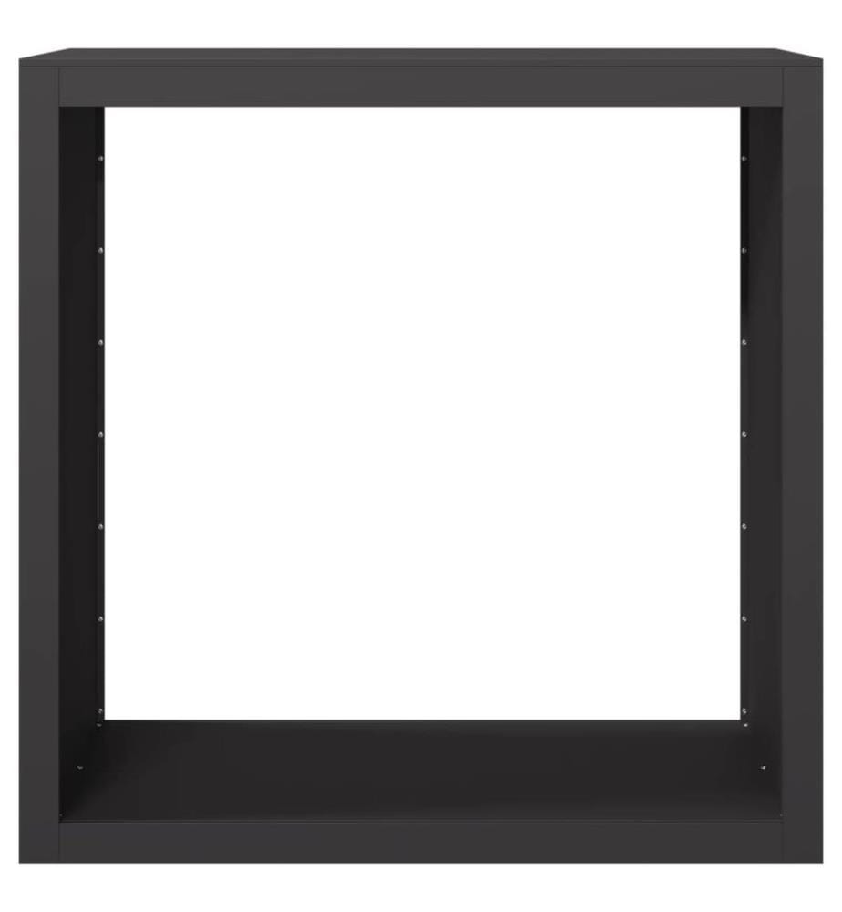Portant de bois de chauffage noir 100x40x100 cm acier