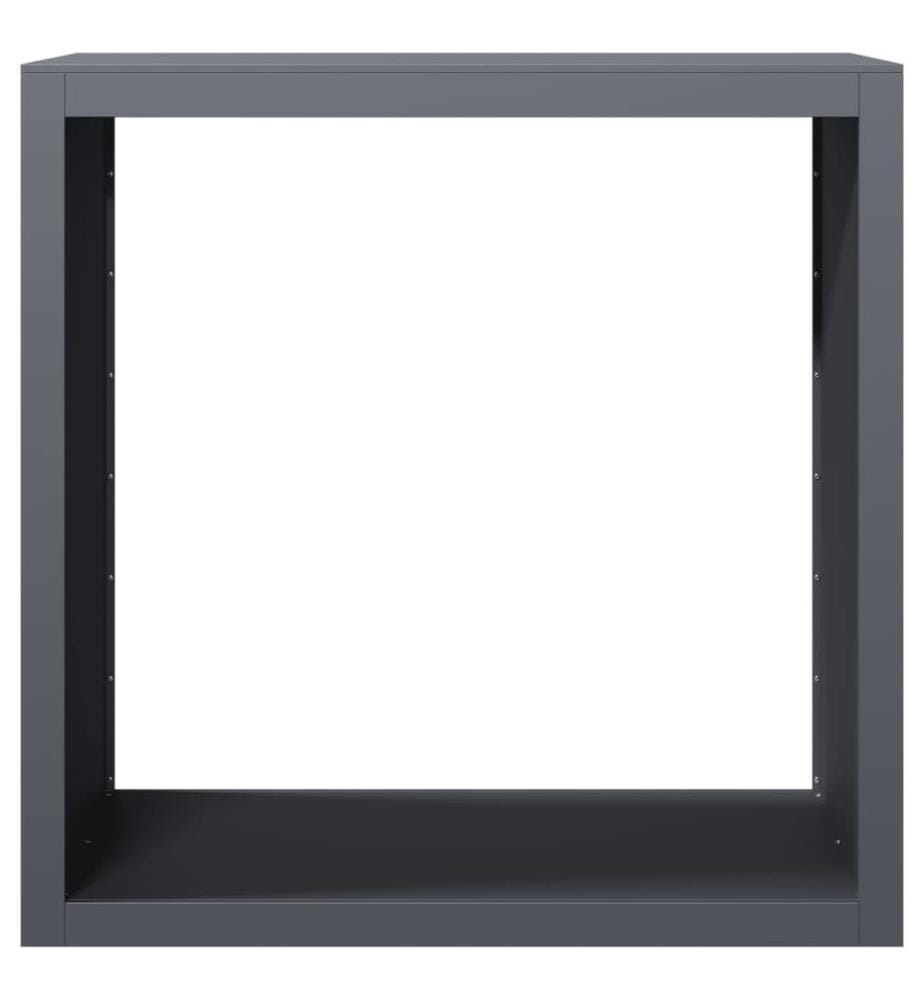 Brennholzregal Anthrazit 100x40x100 cm Stahl