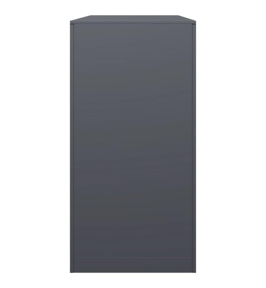 Portant de bois de chauffage anthracite 100x40x80 cm acier