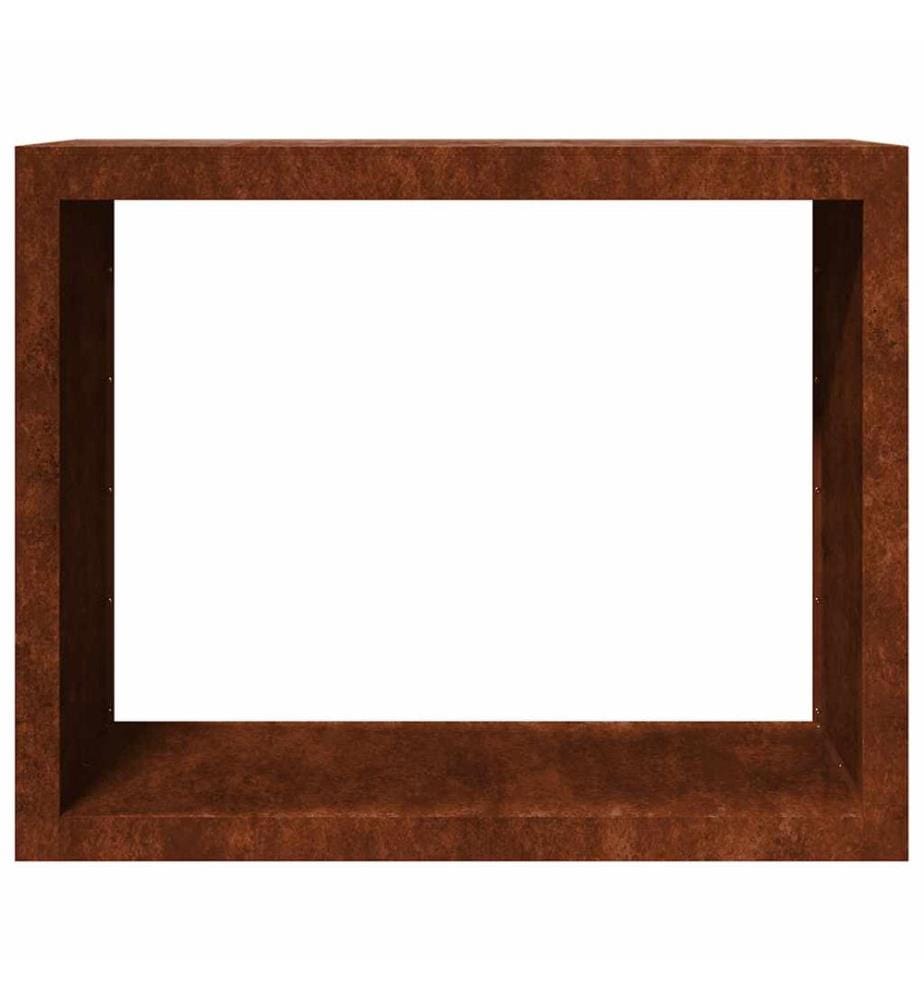 Étagère à bois 100x40x80 cm acier résistant aux intempéries