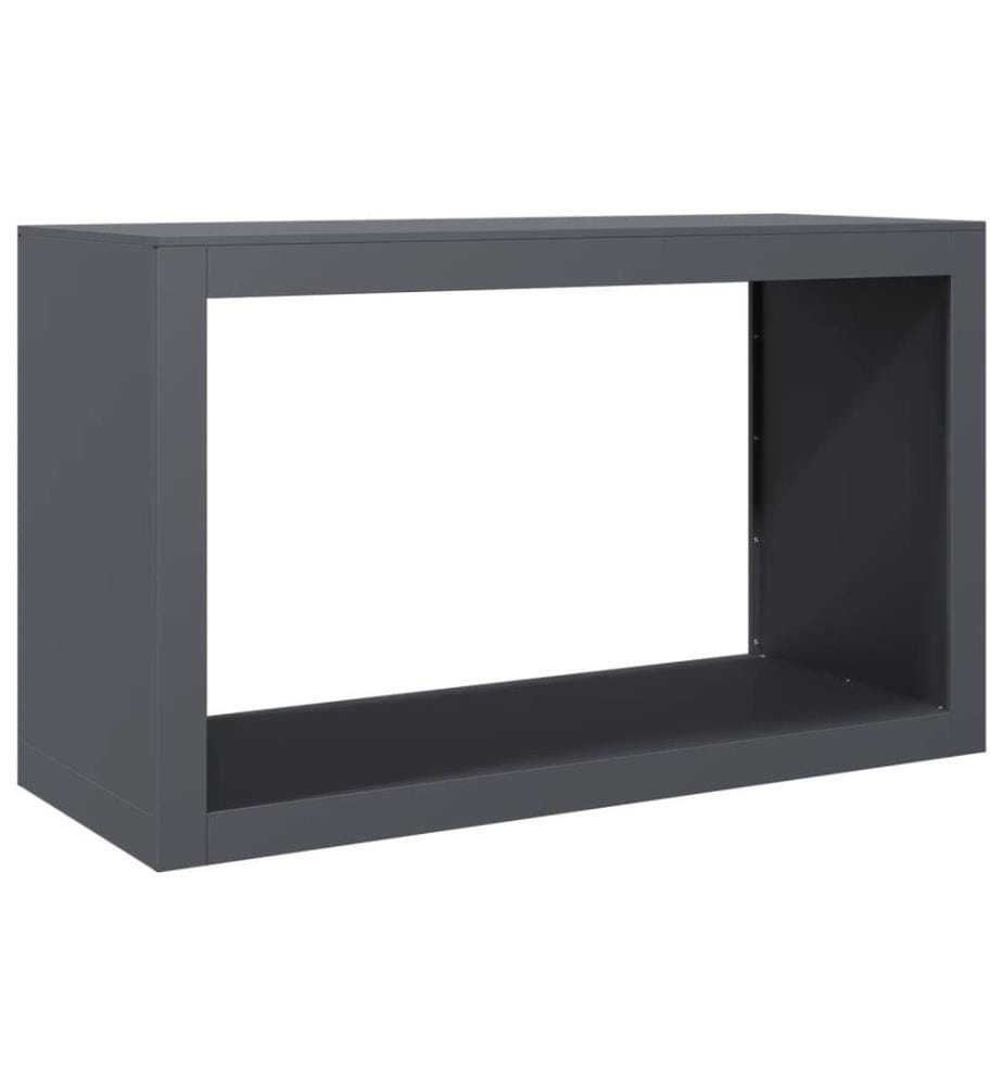 Portant de bois de chauffage anthracite 100x40x60 cm acier