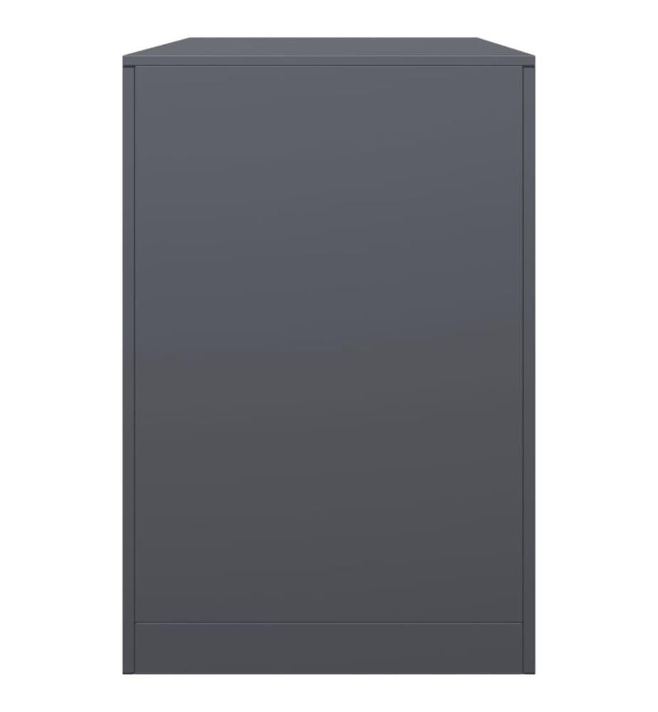 Portant de bois de chauffage anthracite 100x40x60 cm acier