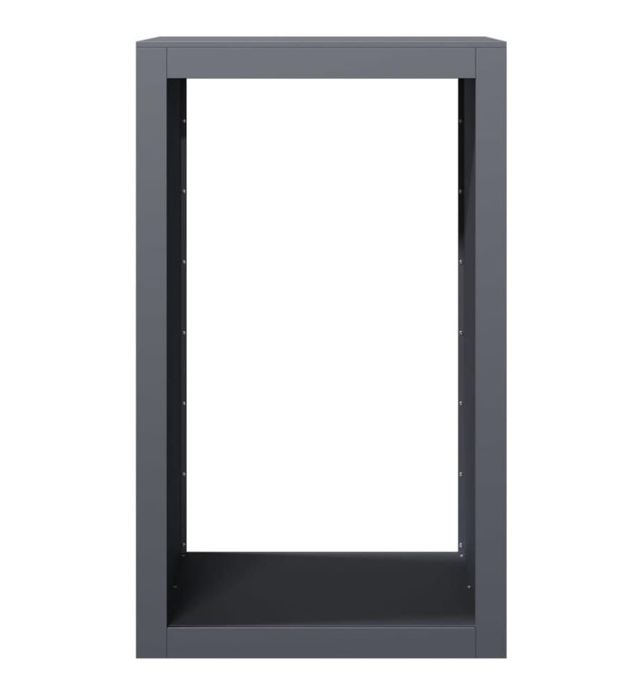 Portant de bois de chauffage anthracite 60x40x100 cm acier