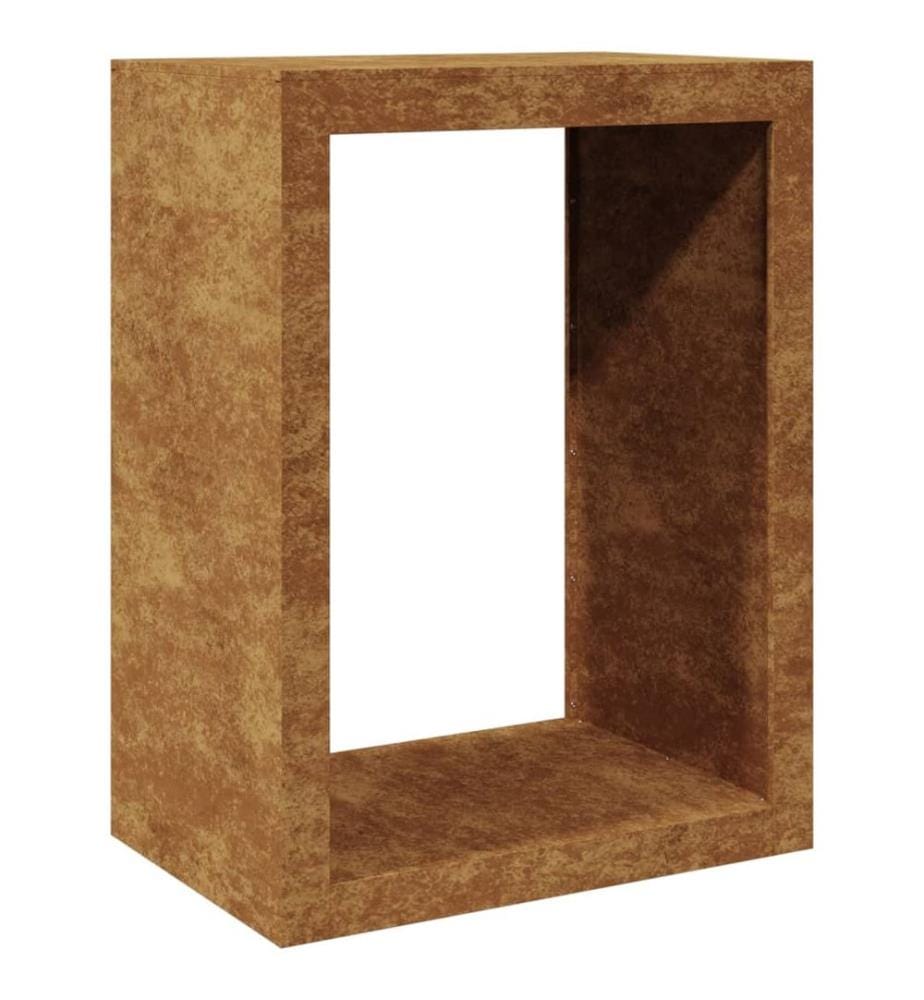 Étagère à bois 60x40x80 cm acier résistant aux intempéries