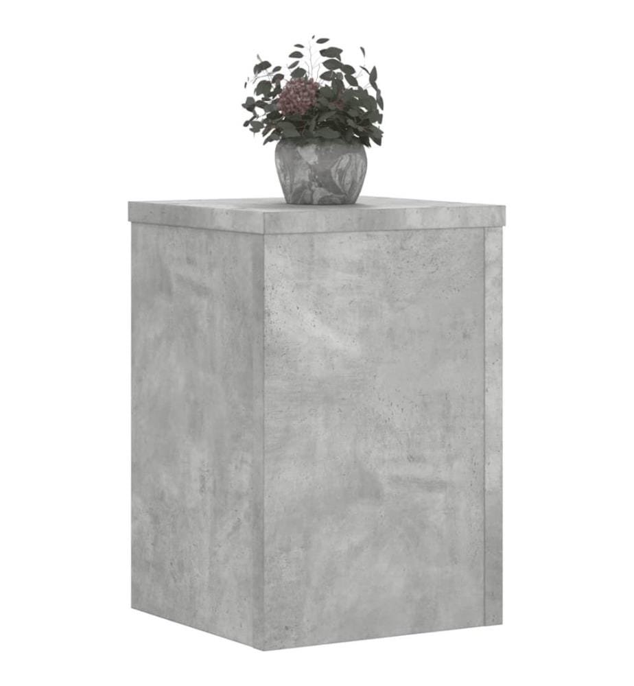 Pflanzenständer 2 Stk. Betongrau 25x25x35 cm Holzwerkstoff