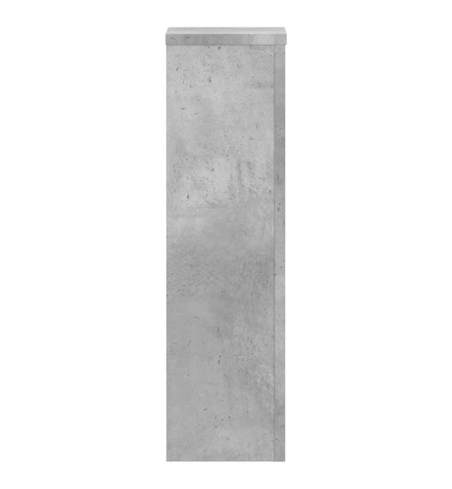 Pflanzenständer 2 Stk. Betongrau 17x17x60 cm Holzwerkstoff