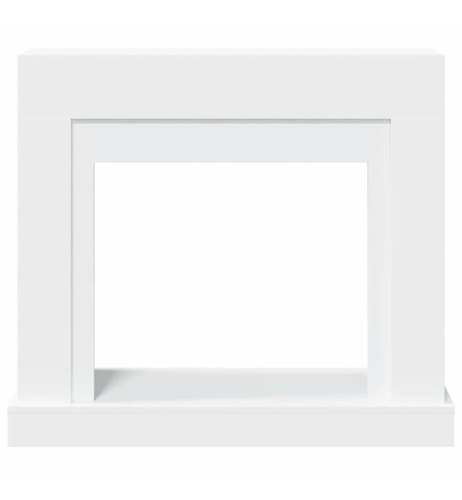 Kaminumrandung Weiss 100x30x87,5 cm Holzwerkstoff