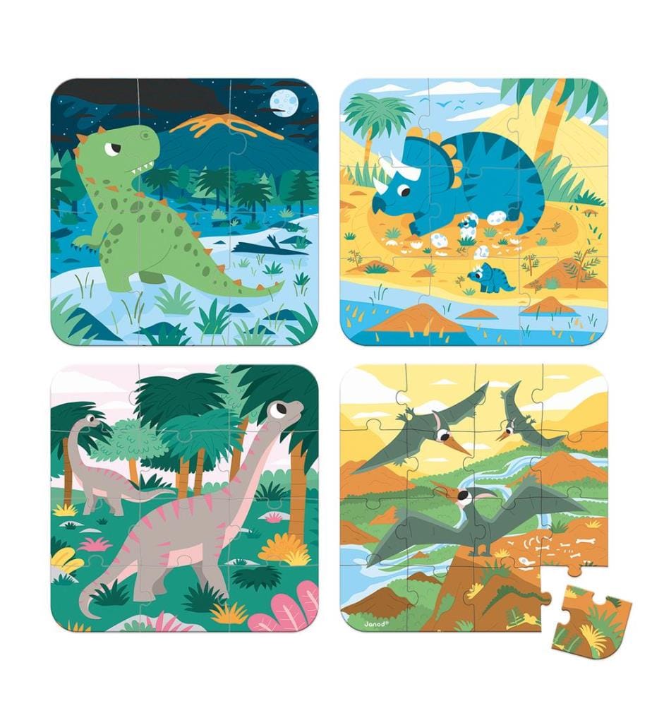 Puzzle dei dinosauri in evoluzione