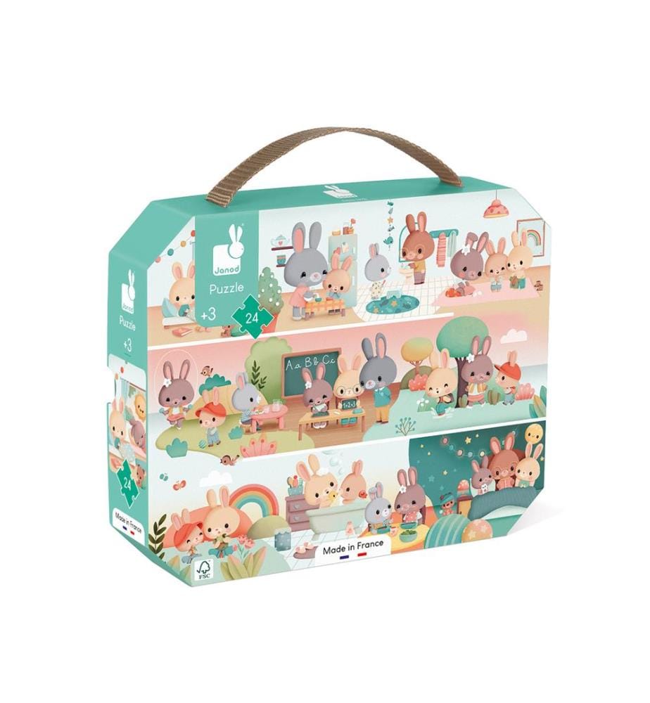 Puzzle Journée des lapins 24 pièces