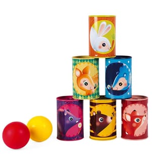 Dosenwerfspiel Waldbewohner
