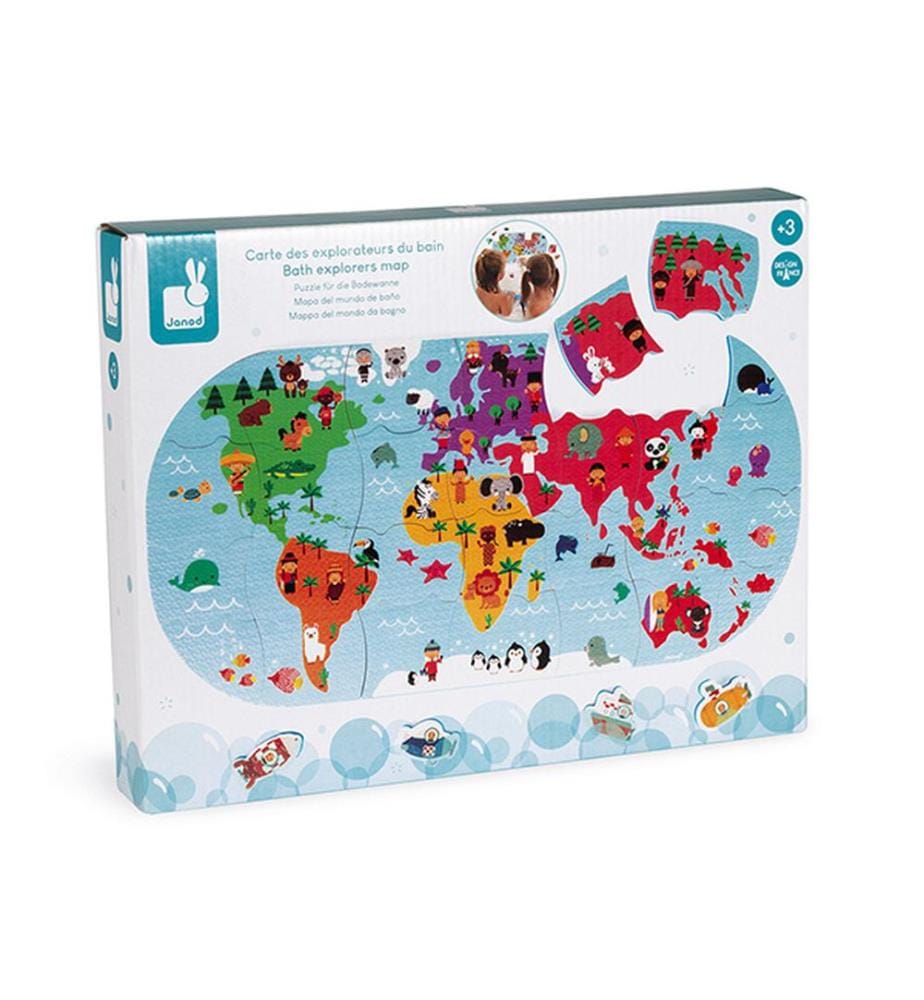 Puzzle Karte für die Badewanne