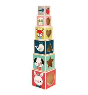 Pyramide mit 6 Würfeln - Baby Wald