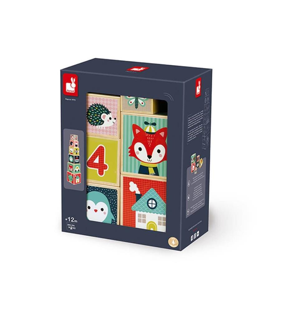Pyramide mit 6 Würfeln - Baby Wald