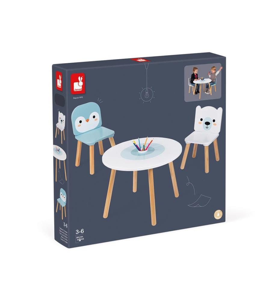 Tisch und 2 Stühle Polar