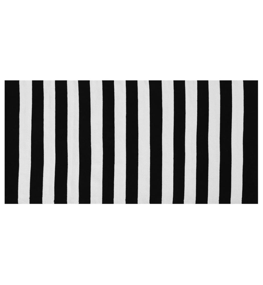 Tapis d'extérieur TAVAS Noir/blanc 80 x 150 cm