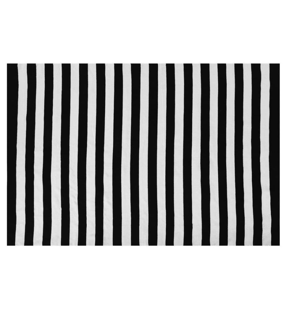 Tapis d'extérieur TAVAS Noir/blanc 140 x 200 cm