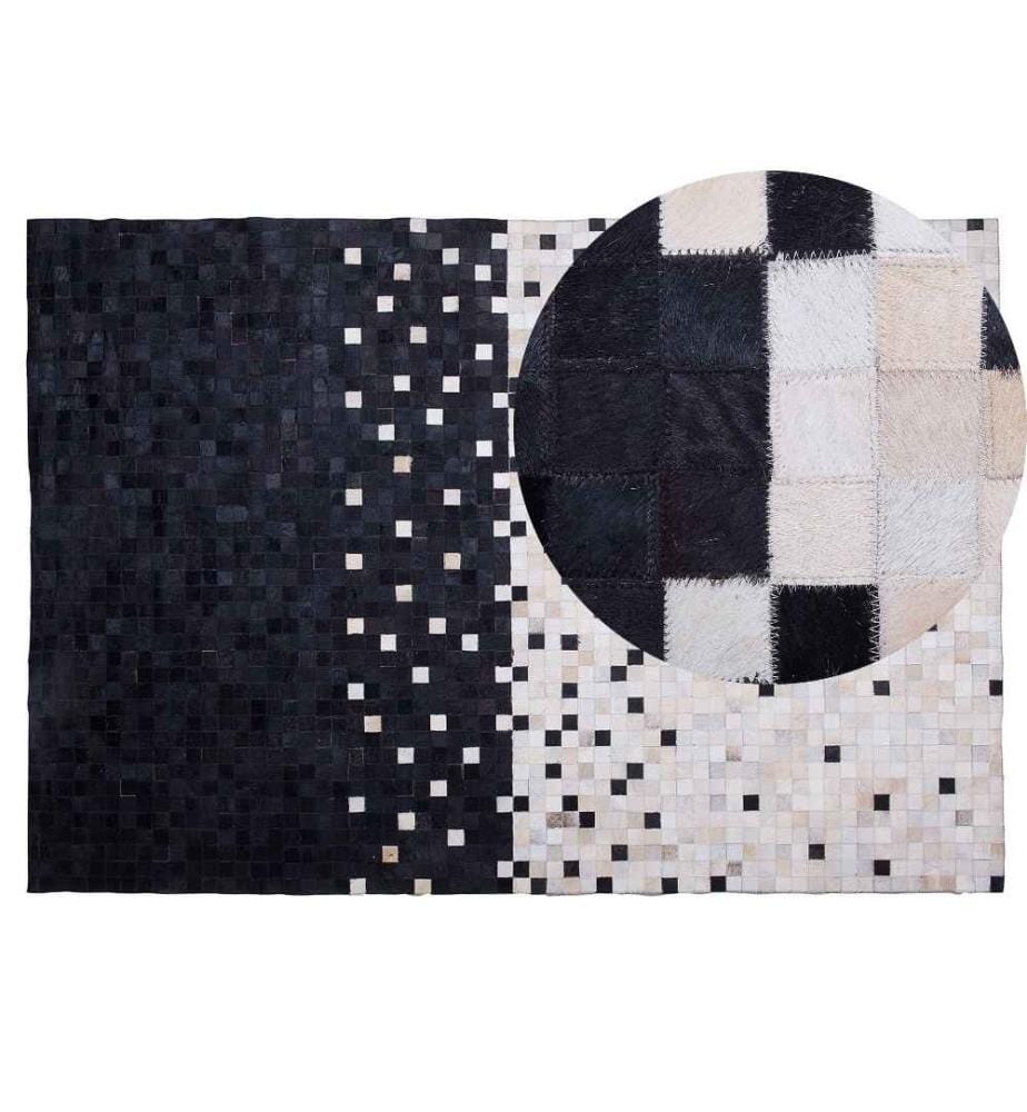 Tapis ERFELEK Noir 140 x 200 cm Cuir