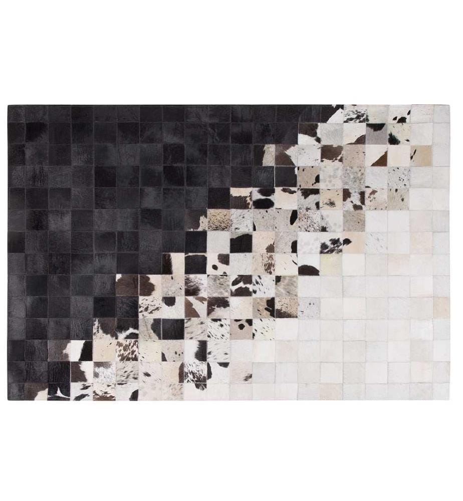 Teppich KEMAH Schwarz 140 x 200 cm Echtleder