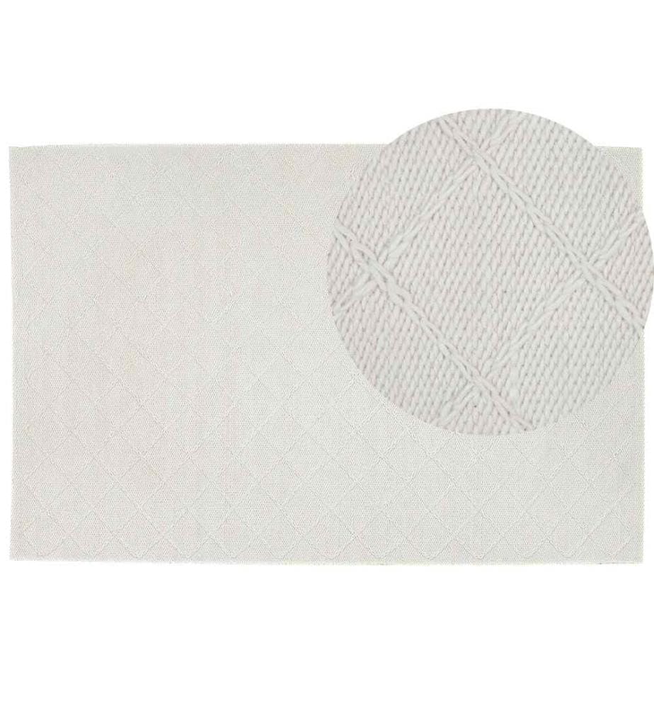 Tapis ELLEK Blanc 160 x 230 cm Laine
